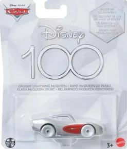 Disney Cars 100 vuotta juhla auto Salama McQueen hopeanvärinen