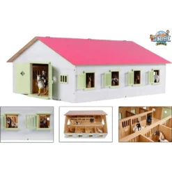 Kids Globe Hevostalli 1:24 (sopii Schleich hevosille), Huom! pakkauksessa kulumaa!