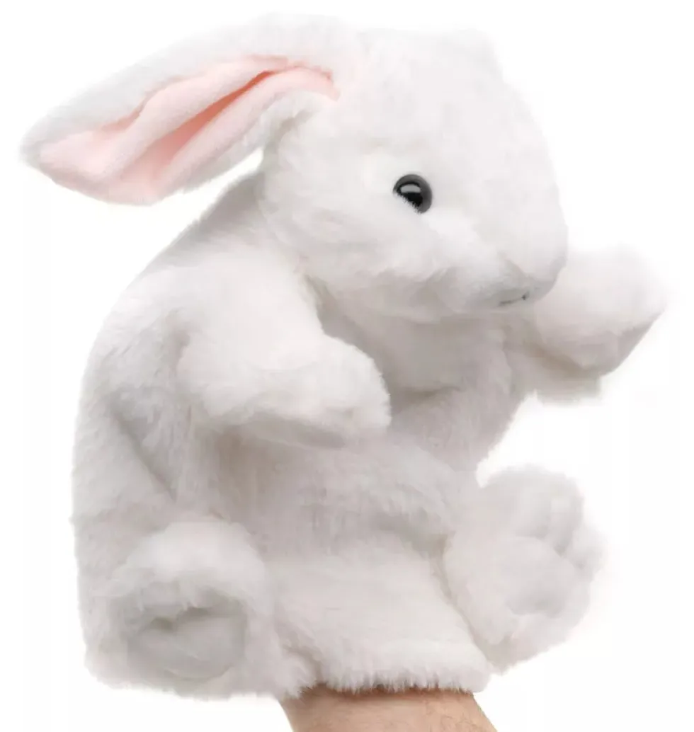 Käsinukke valkoinen Kani 24cm