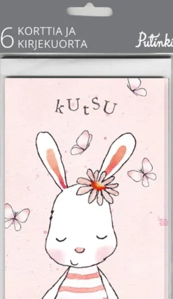 Kutsukortit juhliin - Pupu 6kpl