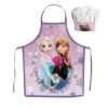 Lasten Frozen Elsa ja Anna leivonta essu ja kokkihattu