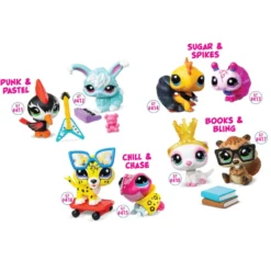 Littlest Pet Shop G7 S5 Chill & Chase Pet Pair, Kameleontti #415 ja Leopardi #416