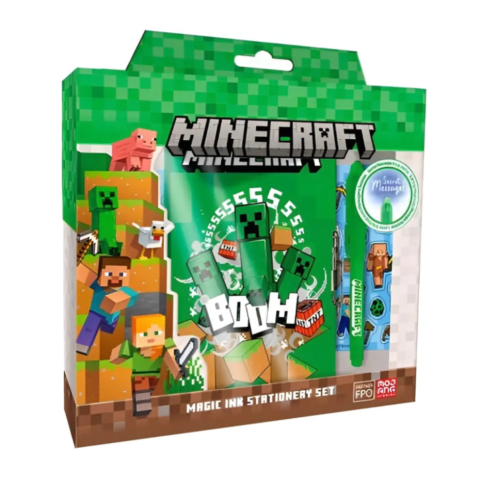 Minecraft Päiväkirja, taikakynä ja tarrat
