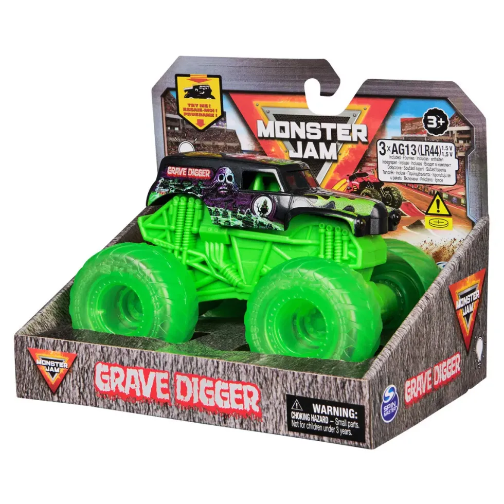 Monster Jam Lights up Grave Digger auto 1:43