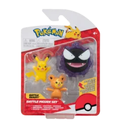Pokemon Battle figuuri 3-Pack - Pikachu + Teddiursa + Gastly
