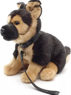 Saksanpaimenkoira ja hihna pehmolelu 24cm