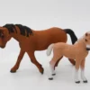 Schleich Bashkir Curly hevonen 13780 ja varsa 13781 - Second Hand