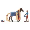 Schleich 42586 Beauty ratsastaja Leo ja Rocky hevonen