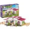 Schleich 42344 Hevostalli, hevoset ja ratsastaja