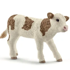 Schleich 13802 ruskea/valkoinen vasikka
