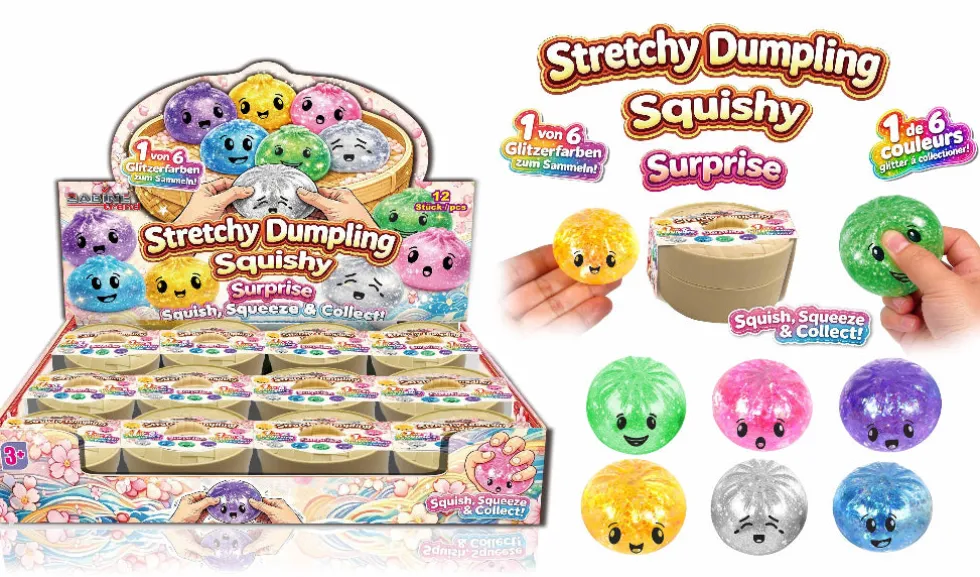 Squeeze Glitter Sugar Dumpling 5,5cm yllätys fidget