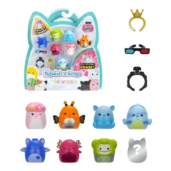 Squish-a-longs 2,5cm hahmo 8kpl pakkaus